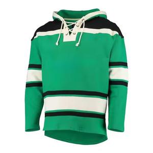 Sweat à capuche unique personnalisé Sweat à capuche de hockey sur glace de l'équipe 100% coton Tackle Twill Maillot de hockey avec capuche à lacets - Product Image 1