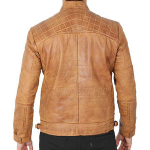 Chaqueta de Cuero para Hombre, Invierno 2026, Uso en Exteriores, Cuello Alto con Logotipo Frontal, Venta al Por Mayor - Product Image 4