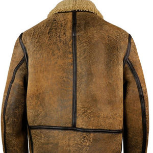 Chaqueta de Cuero Ligera con Cuello de Piel de Oveja Genuina, Diseño Personalizado al por Mayor, de Alta Calidad para Hombre, Unisex - Product Image 5