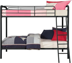 Cama de metal minimalista moderna con acceso seguro a la escalera - Product Image 5