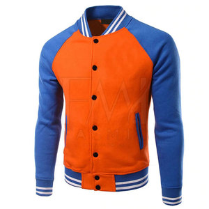 Men's 100% Polyester Canvas Letterman <b>Jacket</b> with Elastic Cuff and <b>Long</b> Sleeves Customizable Private Labels' Design - Product Image 1