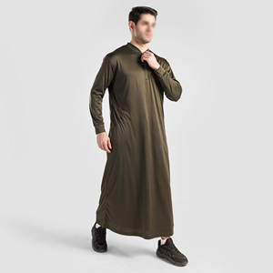 Vestido musulmán Jubbah para hombre, superventas, de alta calidad, cómodo, transpirable, Thobe, diferentes colores, tallas XXL para adultos, Verano - Product Image 4