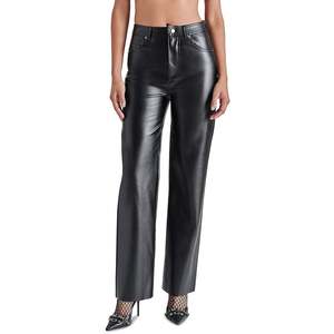 Pantaloni Steve Madden Loren a Vita Alta, Gamba Larga, in PU, Autunnali, a Zampa, con Elastico in Vita, Traspiranti e Anti-Pilling, con Tecnica Antirughe - Product Image 1