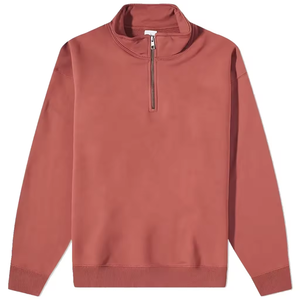 Personalizada media cremallera cuello alto más tamaño sudaderas con capucha de los hombres gota hombro boxy Sudadera con capucha sudaderas Quarter Zip Jumper DDP Envío - Product Image 3