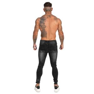 กางเกงยีนส์ผู้ชายทรงสลิมฟิต สไตล์ลำลอง ลุคเท่ๆ แบบดิสเทรส ล้างสีแบบแอซิดวอช มีกระเป๋าหน้า-หลัง รับสกรีนโลโก้ ราคาขายส่ง - Product Image 2