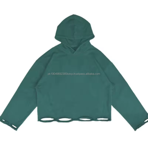 Sudadera con Capucha de Felpa Francesa Gruesa de 420 g/m², Estilo Urbano Vintage, Desgastada, con Dobladillo sin Rematar - Product Image 3