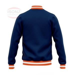 แจ็คเก็ตวาร์ซิตี้ปักลายขนสัตว์แท้ 100% หนา ยี่ห้อ ISONZ LEATHER ZONE ขายส่งปี 2026 แฟชั่นใหม่ แจ็คเก็ตเลตเตอร์แมนผู้ชายสั่งทำพิเศษสำหรับฤดูหนาว - Product Image 2