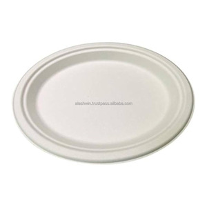 Placas de bagazo redondas desechables de 4 pulgadas de alta calidad para bodas, precio minorista al por mayor en India - Product Image 1