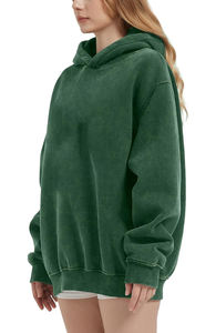 ผลิตเสื้อฮู้ดดี้ผู้ชายแบบสั่งทำ ดีไซน์ยอดนิยม ผ้าฝ้าย 100% สไตล์ลำลอง มีกระเป๋า ทรงโอเวอร์ไซส์ ล้างสีแบบแอซิด โดย Ako - Product Image 3