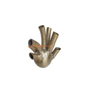 แจกันและกระถางอะลูมิเนียมทรงสูงสำหรับตกแต่งโต๊ะสไตล์วินเทจแจกันดอกไม้7แขนสำหรับบ้านและกิจกรรม - Product Image 1