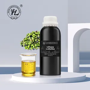 Usine en vrac d'huiles traditionnelles chinoises à base de plantes HL, 1kg d'huile essentielle biologique de May Chang (litsea cubeba) 100% pure pour l'aromathérapie