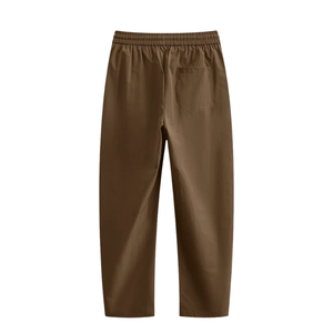 Pantalones informales para hombre, tejido no elástico de poliéster 100% con detalle de cremallera, pantalones de verano transpirables de corte regular con secado rápido - Product Image 1