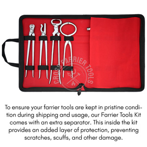 Farrier Tool Kit Veterinary Instruments Horse Hoof Trimming Tools Hoof Nipper driving Hammer Hoof Knife set Clincher Pickup Tool - Product Image 2