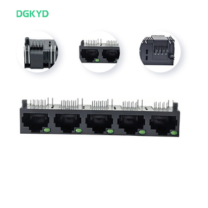 Commerciële Gigabit Poe Waterdichte Cat5e Cat6 Onafgeschermde Utp Pcb Mount Door Gat Enkele Rij N Poort Rj45 Connector - Product Image 5