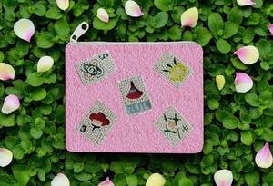 Porte-monnaie en perles pour femme, portefeuille en perles fait main, portefeuille en perles de verre, sac en perles, sac à fermeture éclair en perles sur le thème de la Saint-Valentin - Product Image 5