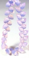 Perles Briolette en Quartz Mauve Synthétique de Laboratoire, en Verre Hydro, Forme Goutte d'Eau, 10x7mm, Taille Facettée, Transparentes, Fil de 8 pouces, Haute Qualité