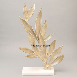 Decoración de Metal de mesa Piezas de acento dorado Decoración del hogar Adornos de lujo Accesorios para el hogar Acentos decorativos modernos - Product Image 1