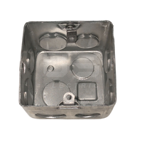 3 "x 3" 866 ZIC Caja de conexiones eléctricas cuadrada de acero galvanizado al ras Metal estampado IP65 Nivel de protección