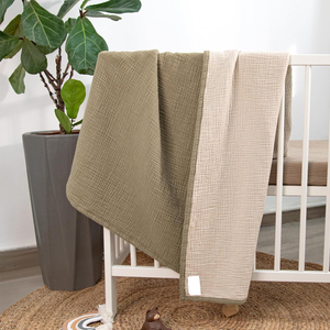 Meilleur fournisseur de couvertures tricotées en coton pour literie de bébé personnalisées avec logo personnalisé pour vente en gros - Product Image 3