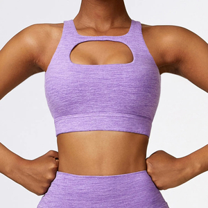 Soutien-gorge de sport sans couture à soutien moyen de haute qualité haut d'entraînement Gym Fitness entraînement Yoga soutien-gorge de sport - Product Image 3