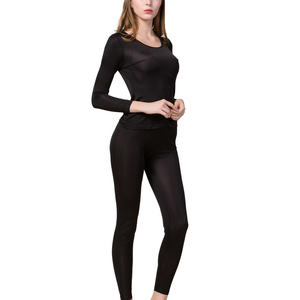 Ropa deportiva de la mejor calidad Capa base para mujer Servicio OEM de MOQ bajo Capa base térmica para correr de color negro para mujer - Product Image 5