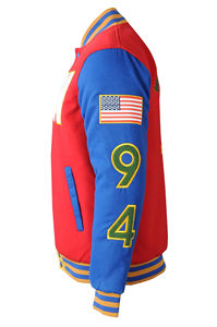 Directo de fábrica al por mayor personalizado Varsity Bomber chaqueta de diseño con Letterman cuello con capucha precio barato nueva condición de tela - Product Image 6