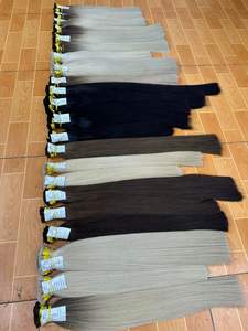 Extensiones de cabello eslavo virgen 100% al por mayor, cabello humano fuerte de Color negro Natural para exportación a granel - Product Image 4