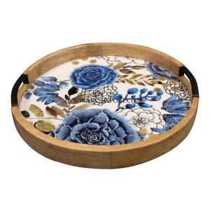 Bandeja de comida y café para servidor de cocina, gran oferta hecha a mano, diseño moderno, forma personalizada, bandeja de comida decorativa para el hogar de madera de bambú - Product Image 2