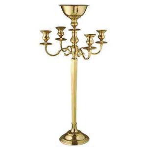 Argent 5 bras mariage pièce maîtresse Table décorative à la main bougeoir noël maison et jardin éclairage décorer candélabres - Product Image 5