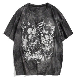 Vente en gros de t-shirts personnalisés tie-dye pour hommes avec impression de logo brodé disponibles chemise décontractée d'été en coton respirant - Product Image 1