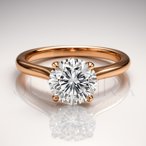 Most Selling Minimalist Round Cut Pave Settings Diamond Ring for Everyday Wear Office Use and Elegant Styling Available In Sale - Product Image 2