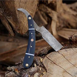 Maquinilla de afeitar recta profesional de acero inoxidable de Damasco, maquinillas de afeitar plegables reutilizables para barberos profesionales del afeitado - Product Image 6