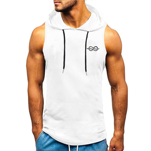 Bas quantité minimale de commande prix de gros conception personnalisée sweat à capuche hommes sans manches impression personnalisée respirant manches Offre Spéciale moins sweat à capuche - Product Image 2