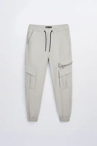 Vente en gros de pantalons légers en coton jumeau 2023 pour hommes, pantalons cargo pour hommes, en pur coton, nouvelle collection 100% - Product Image 6