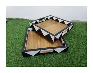 Bandeja estándar con Incrustaciones de nácar, bandeja para servir madera de hueso y acrílico para el hogar y el restaurante, utensilios de cocina y Cena - Product Image 2