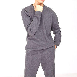 Wholesale Men's Casual Cotton French Terry Sweatpants & Hoodie Sets Oversized and Breathable for Autumn Custom OEM Logo - Product Image 4