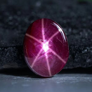 Piedra Preciosa Suelta Hecha a Mano de Calidad AA+ de Julio, Rubí Estrella Natural en Cabujón, Piedra Preciosa Fabricada de 6 Rayos para Joyería. Piedra de Nacimiento - Product Image 1