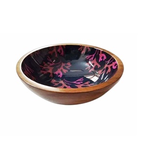 Cuenco con estampado de madera de Acacia redondo Natural para restaurantes, tamaño 8 1, plato de ensaladera más vendido, tamaño personalizado hecho en India - Product Image 1