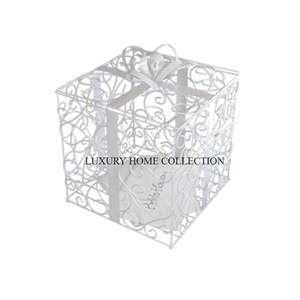 Marvelous Designer Silver Ware Cajas de almacenamiento de tarjetas de boda metálicas Calidad superior Caja de almacenamiento de tarjetas de visita de metal de gran tamaño - Product Image 2