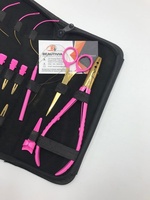Kit de pinces d'extension de cheveux en acier inoxydable de qualité chirurgicale professionnelle en or rose ensemble de pinces de sectionnement de cheveux réutilisables outils de séparation