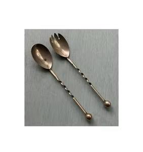 Serveur à salade en acier inoxydable de qualité supérieure, écologique, avec manche en acrylique, passe au lave-vaisselle, nouveau design, mini couverts - Product Image 4