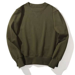 Sudadera de cuello redondo personalizada para hombre, sudaderas con capucha de moda de Color sólido de manga larga de gran tamaño para la temporada de otoño - Product Image 4