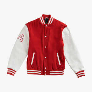 Chaqueta Universitaria Personalizada de Cuero de Oveja y Lana Tejida, Ropa Deportiva de Equipo Universitario, Ropa Urbana de Invierno Unisex - Product Image 1