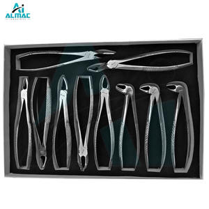 Herramientas de tratamiento Dental ALMAC, pinzas de extracción de dientes para adultos de acero inoxidable, juego de 10 piezas, instrumentos quirúrgicos, juego dental - Product Image 1