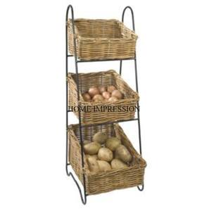 Set of 2 <b>Black</b> and Brown Color Four Layers Kitchen Storage Racks and <b>Shelving</b> <b>Units</b> From Indian Manufacturer in Lowest Price - Product Image 4