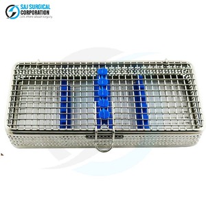 Cesta Oftálmica Micro con Tapa, Insertos y Tiras de Acero Inoxidable, Almacenamiento Médico Profesional Duradero y Reutilizable para Cirugía Ocular - Product Image 1