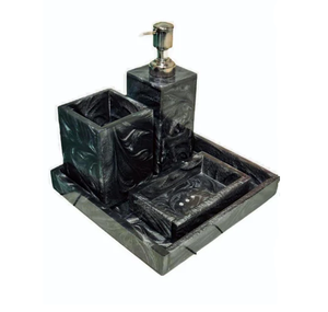 Juego de baño de resina de diseño de lujo Juego de baño de resina de estilo elegante de la mejor calidad Artículo decorativo de lujo para el hogar - Product Image 3