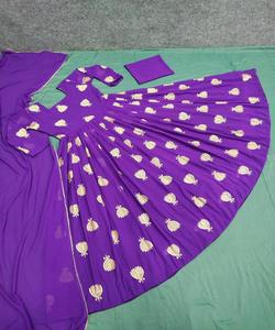 Attrayant Designer Party Wear Dames Porter Pierre Travail Indien Saisonnable Soie Lourd Brodé Femmes Adultes Inde Pakistan 500 Vêtement - Product Image 2