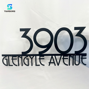 <span class=keywords><strong>Plaque</strong></span> de numéro de maison personnalisée en métal, logo d'entreprise en acier inoxydable, enseigne de nom de maison, effet 3D flottant, <span class=keywords><strong>plaque</strong></span> d'adresse extérieure - Product Image 4