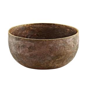Premium Quality Large Round Decorative Bowl Turquoise Copper Finish for Parties-Cast Metal Brass with <b>Bronze</b> Finish - Product Image 1